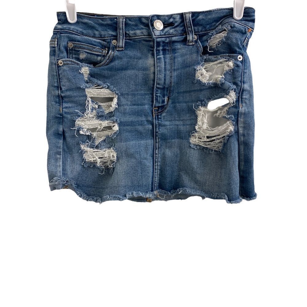 American Eagle Outfitters Next Level Stretch X Jean Miniskirt Sz 8